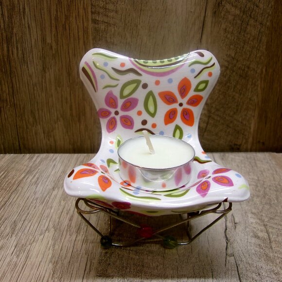 PartyLite Colorful Butterfly Chair Tealight Votive Candle Holder - Picture 1 of 6